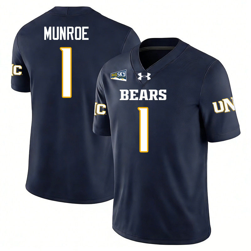 Northern Colorado Bears #1 Brayden Munroe College Football Jerseys,Uniforms Stitched-Navy